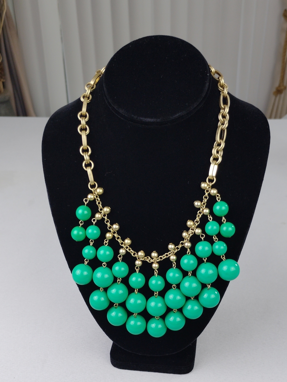 Stella & Dot Gold Chain Statement Necklace.